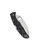 Spyderco Endura 4 folding knife with thumb hole - shown closed pocket clip side.  Satin VG-10 stainless steel, wharncliffe style, serrated edge blade.  Black FRN handle.  Model C10FSWCBK.