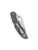 Byrd Knives Cara Cara 2 folding knife with thumb slot - shown closed pocket clip side.  Satin 8Cr13MoV stainless steel combo edge blade.  Gray FRN handle.  Model BY03PSGY2.