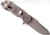 Rick Hinderer Knives Half Track Spear Point folding knife with flipper tab - shown open lock side.  Working Finish 20CV stainless steel plain edge blade.  Black G-10 handle with Working Finish titanium lock side.  Model K2009SGW00.