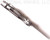 Rick Hinderer Knives Half Track Spear Point folding knife with flipper tab - shown open bottom view.  Working Finish 20CV stainless steel plain edge blade.  Black G-10 handle with Working Finish titanium lock side.  Model K2009SGW00.
