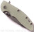 Rick Hinderer Knives XM-18 3.5" Harpoon Spanto folding knife with thumb stud and flipper tab - shown closed presentation side.  Stonewash S35VN stainless steel plain edge blade.  Translucent Green G-10 handle with stonewash lock side.  Model K2552SGS00.
