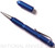 Rick Hinderer Knives Extreme Duty ink pen - shown with cap off.  Spiral matte blue aluminum construction.  Model P58022A4BLA.