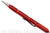 Rick Hinderer Knives Extreme Duty ink pen - shown with cap attached to back.  Spiral matte burnt orange aluminum construction.  Model P58022A4ORA.