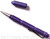 Rick Hinderer Knives Extreme Duty ink pen - shown with cap off.  Spiral matte purple aluminum construction.  Model P58022A4PLA.