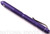 Rick Hinderer Knives Extreme Duty ink pen - shown with cap on.  Spiral matte purple aluminum construction.  Model P58022A4PLA.
