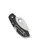Spyderco Dragonfly 2 folding knife with thumb hole - shown closed pocket clip side.  Satin VG-10 stainless steel, wharncliffe, plain edge blade.  Black FRN handle.  Model C28FPWCBK2.