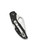 Byrd Knives Meadowlark 2 folding knife with thumb slot - shown closed pocket clip side.  Satin 8Cr13MoV stainless steel plain edge blade.  Black FRN handle.  Model BY04PBK2.