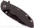 Rick Hinderer Knives XM-18 3.5" Harpoon Spanto folding knife with thumb stud and flipper tab - shown closed presentation side.  Black stonewash S35VN stainless steel plain edge blade.  Black G-10 handle with stonewash black lock side.  Model K2552SGD00.