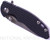 Rick Hinderer Knives Skinny XM-18 3.0" Sheepsfoot folding knife with thumb stud and flipper tab - shown closed presentation side.  Stonewash 20CV stainless steel plain edge blade.  Black G-10 handle with stonewash lock.  Model K1101SSGS00.