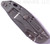 Rick Hinderer Knives Non Flipper XM-18 3.5" Spear Point folding knife with thumb stud - shown closed lock side.  Stonewash 20CV stainless steel plain edge blade.  Blue G-10 handle with stonewash lock side.  Model K20821SGS00.