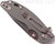 Rick Hinderer Knives Skinny XM-18 Slicer folding knife with thumb studs and flipper tab - shown close pocket clip side.  Stonewash 20CV stainless steel plain edge blade.  Grey G-10 handle with stonewash lock.  Model K1011SSGS00.