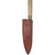 Condor Tool and Knife Kondoru Gyuto kitchen knife - shown in sheath obverse.  1095 HC steel plain edge blade.  Wood handle.  Model CTK5002-7.8.