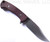 Rick Hinderer Knives The Ranch Bowie fixed blade knife - shown out of sheath obverse.  Stonewash 3V steel plain edge blade.  Burgundy Micarta handle.  Model K605RS000. 