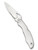 Byrd Knives Cara Cara 2 folding knife with thumb slot - shown open presentation side.  Satin 8Cr13MoV stainless steel combo edge blade.  Stainless steel handle.  Model BY03PS2.