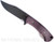 Rick Hinderer Knives The Ranch Bowie fixed blade knife - shown out of sheath reverse.  Battle Black CPM-3V steel plain edge blade.  Burgundy Micarta handle.  Model KRANBOW3V.