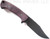 Rick Hinderer Knives The Ranch Bowie fixed blade knife - shown out of sheath obverse.  Battle Black CPM-3V steel plain edge blade.  Burgundy Micarta handle.  Model KRANBOW3V.