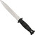 Condor Tool and Knife Boar Dagger fixed blade knife - shown out of sheath reverse.  420HC stainless steel plain double edge blade.  Black Santoprene handle.  Model CTK245-8.
For reference only.