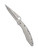 Spyderco Police folding knife with thumb hole - shown open presentation side.  Satin VG-10 stainless steel serrated edge blade.  Stainless steel handle.  Model C07S.