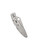Spyderco Police folding knife with thumb hole - shown closed pocket clip side.  Satin VG-10 stainless steel serrated edge blade.  Stainless steel handle.  Model C07S.