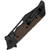 Zero Tolerance 0223 folding knife with flipper tab and blade slot - shown closed pocket clip side.  Black 20CV stainless steel plain edge blade.  Tan G-10 handle scales.  Model 0223.
For reference only.