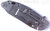 Rick Hinderer Knives Skinny XM-18 3.5" Sheepsfoot folding knife with thumb stud and flipper tab - shown closed lock side.  Stonewash 20CV stainless steel plain edge blade.  Grey G-10 handle with stonewash lock side.  Model K2525SGS00.
