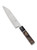 Spyderco Culinary Murray Carter Itamae Funayuki kitchen knife - obverse shown.  Satin Super Blue and SUS 410 laminate steel plain edge blade.  Black and brown burl G-10 handle.  Model K16GPBNBK.
