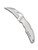 Byrd Knives Crossbill folding knife with thumb slot - shown both open presentation side.  Satin 8Cr13MoV stainless steel combo edge blade.  Stainless steel handle.  BY07PS.