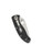 Spyderco Tenacious folding knife with thumb hole - shown closed pocket clip side.  Satin 8Cr13MoV stainless steel combo edge blade.  Black FRN handle.  Model C122PSBK.