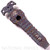 Rick Hinderer Knives HS TacTool Steel Flame pocket tool - shown obverse.  Flame finish titanium construction.  Model T9000000CC.
