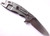 Rick Hinderer Knives XM-18 3.5" Spanto folding knife with thumb stud and flipper tab - shown open lock side.  Stonewash 20CV stainless steel plain edge blade.  Black G-10 handle with stonewash lock side.  Model K2002SGS00.