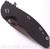 Rick Hinderer Knives XM-18 3.5" Spanto folding knife with thumb stud and flipper tab - shown closed presentation side.  Stonewash 20CV stainless steel plain edge blade.  Black G-10 handle with stonewash lock side.  Model K2002SGS00.