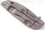 Rick Hinderer Knives XM-18 3.5" Spanto folding knife with thumb stud and flipper tab - shown closed lock side.  Working Finish 20CV stainless steel plain edge blade.  Black G-10 handle with Working Finish lock side.  Model K2002SGW00.