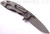 Rick Hinderer Knives XM-18 3.5" Spanto folding knife with thumb stud and flipper tab - shown open lock side.  Working Finish 20CV stainless steel plain edge blade.  OD green G-10 handle with Working Finish lock side.  Model K2002SGW00.