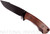 Rick Hinderer Knives Vintage Series The Ranch Harpoon Spanto fixed blade knife - shown out of sheath reverse.  Black O-1 steel plain edge blade.  Wood handle.  Model K605R2S0VT. 
For reference only.