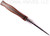 Rick Hinderer Knives Vintage Series The Ranch Harpoon Spanto fixed blade knife - shown out of sheath top view.  Black O-1 steel plain edge blade.  Wood handle.  Model K605R2S0VT. 
For reference only.