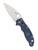 Spyderco Manix 2 Lightweight folding knife with thumb hole - shown open presentation side.  S110V stainless steel plain edge blade.  Dark blue FRCP handle.  Model C101PDBL2.