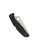 Spyderco Pacific Salt 2 folding knife with thumb hole - shown closed pocket clip side.  Satin H-2 stainless steel plain edge blade.  Black FRN handle.  Model C91PBK2.