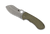 Spyderco Bombshell Flash Batch folding knife with thumb hole - shown open presentation side.  Stonewash 20CV stainless steel plain edge blade.  Green G-10 handle.  Model C250GTIP.
For reference only.