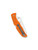 Spyderco Endura 4 folding knife with thumb hole - shown closed pocket clip side.  Satin VG-10 stainless steel plain edge blade.  Orange FRN handle.  Model C10FPOR.
