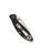 Spyderco Astute folding knife with thumb hole - shown closed pocket clip side.  Satin 8Cr13MoV stainless steel plain edge blade.  Black G-10 handle.  Model C252GP.