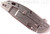 Rick Hinderer Knives XM-18 3.5" Spear Point folding knife with thumb stud and flipper tab - shown closed lock side.  Stonewash 20CV stainless steel plain edge blade.  Black G-10 handle with stonewash lock side.  Model K2082SGS00.