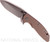 Rick Hinderer Knives XM-18 3.5" Spear Point folding knife with thumb stud and flipper tab - shown open presentation side.  Stonewash 20CV stainless steel plain edge blade.  FDE G-10 handle with stonewash bronze lock side.  Model K2082SGS00.