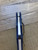 Blemished Yojimbo 2 folding knife with thumb hole - close up of blade tip shown.  Satin SPY27 stainless steel plain edge blade.  Blue G-10 handle.  Model C85GPCBL2.