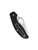 Byrd Knives Tern Slipit folding knife with thumb slot - shown closed pocket clip side.  Satin 8Cr13MoV stainless steel plain edge blade.  Black G-10 handle.  Model BY23GP.