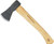 Condor Tool and Knife Mini Greenland Hatchet - shown out of sheath reverse.  1060 HC steel plain edge head.  Wood handle.  Model CTK3930-0.77.
