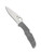 Spyderco Endura 4 folding knife with thumb hole - shown open presentation side.  Satin VG-10 stainless steel plain edge blade.  Gray FRN handle.  Model C10FPGY.