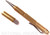 Rick Hinderer Knives Extreme Duty ink pen - shown with cap off.  Bead blast brass construction.  Model P5802005BB.
