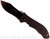 Emerson Knives Market Skinner BTS folding knife with thumb disk and Emerson Wave opener - shown open presentation side.  Black 154CM stainless steel combo edge blade.  Black G-10 handle.  Model MS-BTS.
