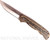 Emerson Knives Folding Steak Knife SF folding knife with thumb disk - shown open presentation side.  Satin 154CM stainless steel plain edge blade.  Maple Richlite handle.  Model FSK-SF.