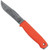Condor Tool and Knife Bushglider fixed blade knife - shown out of sheath reverse.  1095 steel plain edge blade.  Orange Polypropylene handle.  Model CTK3951-4.2HC.
